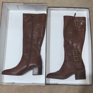 Franco Sarto brown leather boots